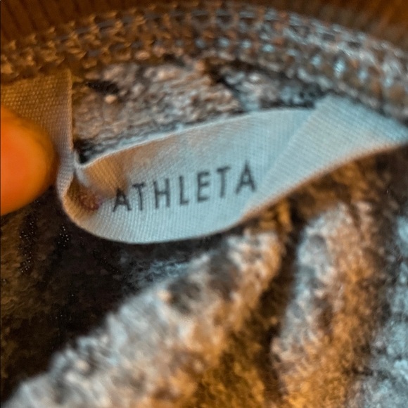 V6- Athleta Brown and Gray Textured Top Women’s Medium - Picture 3 of 4